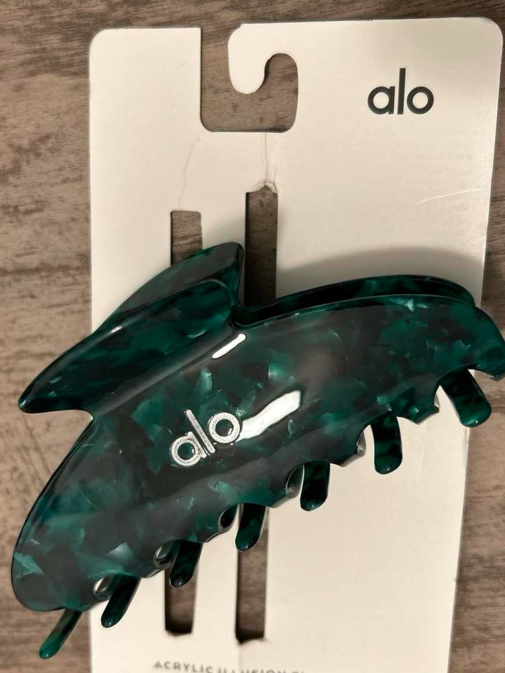 ALO Yoga Teal Marbled Hair Claw